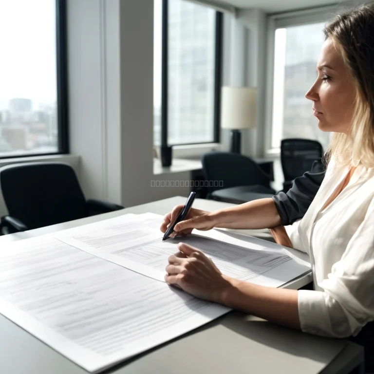 Lawyer reviewing apartment sale documents